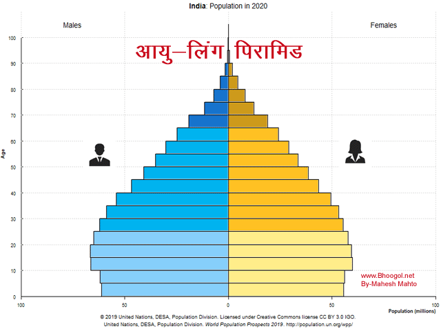 भारत के आयु-लिंग पिरामिड